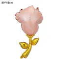Rose shaped pink and gold foil balloon for Mother Day decoration, size 89x48cm - Spanish Mother's Day #9