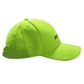 Neon green baseball cap for kids with ROA embroidery on side view white background - Green Baseball Cap