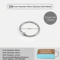 35# Metal binder ring 30mm inner diameter loose-leaf stainless steel book ring - 35# ID 30mm / Silver