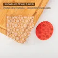 Transparent acrylic snowflake cookie stamp for Christmas DIY baking and fondant embossing - Snowflake Type D Stamp
