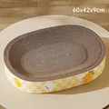 Panier à griffer ovale géant en carton avec motifs de lapin pour chats de 15kg - Ovale - Jumbo (Lapin Carotte)