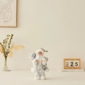 Standing Santa Claus figurine in silver and white outfit for Christmas decoration - Silver Outfit / 30cm Height