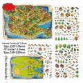 Island Life DIY landscape sticker set with 3D village PET decals and cardstock - Island Life