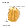Anello con perla dorato in acciaio inossidabile con dimensioni e peso di 14,25g - Diametro Interno 1,73 cm / Stile Texture Irregolare (JDR2311005-7)