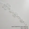 Clear acrylic snowflake garland with 5 unique flakes and a teardrop pendant, 40.5cm long - Snowflake String Style A