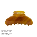 Elegant large coffee marble acetate hair claw clip for women, size 9cm x 4.5cm - Brown
