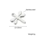 Ciondolo a forma di libellula in acciaio inossidabile 12x10mm per gioielli DIY - Stile Acciaio A (KLJ3653-Z) / 12x10mm