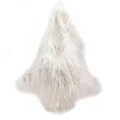 Chic white fluffy plush shoulder bag with soft faux fur and crossbody strap - White