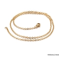 Golden 450mm x 2.4mm stainless steel O-chain necklace with lobster clasp closure - 450mm x 2.4mm (KN80695-Z)