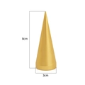 Golden matte cone earring stand with a 3cm base and 8cm height for jewelry display - Ring Holder / 3*8cm / Gold
