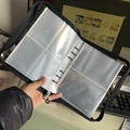 Portable black anti-oxidation jewelry storage book with clear zip pockets for earrings - All Black Binder + 20 Inner Pages