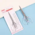 Large stainless steel household scissors with ergonomic frosted transparent handles - Transparent Large Size