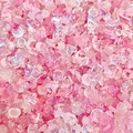 Mezcla de adornos de resina rosa para uñas con flores y corazones con purpurina - Rosa en bolsa