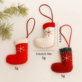 Three-pack of knitted Christmas stockings with snowflake embroidery and hanging ropes - Set C (3 Pieces)