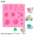 Pink silicone mold for DIY resin flowers and leaves with clear size measurements - 1# Rose Leaf-Pink