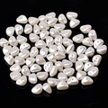 Loose white irregular teardrop pearl beads with thread holes for DIY floral jewelry making - 2# Mini Stone 6x8mm Approx 100pcs