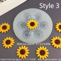 Detail view showing 9.2cm silicone mold dimensions for 2.7cm sunflower resin crafts - Style 3 Sunflower