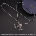 Gothic pirate style anchor skull pendant necklace with stainless steel chain and alloy - Skeleton Anchor