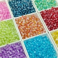 6mm und 8mm Glasperlen mit Crackle-Effekt in verschiedenen Farben für DIY Schmuck - Gebrochene Perle (B70#)