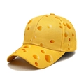 Fashionable baseball cap with creative 3D yellow cheese pattern and casual sunshade brim - M / Cheese
