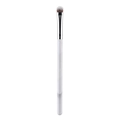 Dual-head makeup brush with white marble handle and silver ferrule for eye shadow blending - Marble Pattern - Eyeshadow Brush