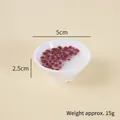 5cm miniature red bean dessert bowl model with detailed resin texture and realistic 15g weight - No Buckle / 5CM Diameter / Red Bean Double Skin Milk