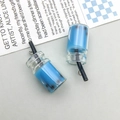 Set de dos colgantes de resina de té de burbujas azul con perlas negras y ganchos metal - Té de Burbujas Azul Cielo con Pajita