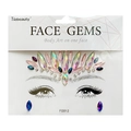 Iridescent face gems sticker FG012 with colorful rhinestones for creative body art - FG4012 Multi-color Rainbow Style