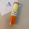 Set de gomas para el pelo elásticas sin costuras amarillas y naranjas en tubo transparente - Serie Amarilla