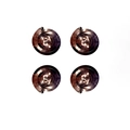 Set van 4 donker metalen spiraalvormige PVC hangende decoraties voor etalages - Enkele Spiraal/Set van 4 / Glanzend Koffie