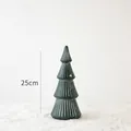 Green Nordic mini Christmas tree ornament with 25cm height and frosted snow effect - 25cm