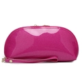 Sparkly rose red shell shaped cosmetic pouch with fine glitter finish and small wrist strap - Body Glitter