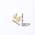 Elegante goldene Creolen mit Zirkonia-Mikropavé, Größe 1,0 cm x 0,3 cm für Damen - 1.0cm