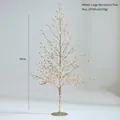 60cm light gold Christmas tree decoration with beads and circular support base - Gold Large Decorative Tree