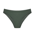 Damen Sport-Slip aus gerippter Baumwolle in Tiefdunkelgrün mit dehnbarem Stoff - S / Moosgrün