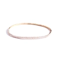 Elegant 2.0mm gold-plated stretch tennis bracelet featuring a single row of sparkling crystals - Gold Plated Jelly White