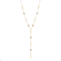 Collana lunga a Y in acciaio inossidabile con catena dorata e ciondolo a cuore bianco - 4# Cuore in Finta Conchiglia