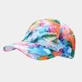 Colorful baseball cap with vibrant watercolor feather print and classic curved brim - Colorful Feather Watercolor Print (18#)