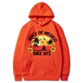 Orange Gulf of Mexico Beach 1672 hoodie sweatshirt with tropical graphic print - Orange
