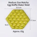 Realistic medium sized matcha green PU egg waffle food model for window display and toy - Medium / Matcha Green
