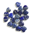 Natural heart-shaped lapis lazuli stones with polished blue finish and gold pyrite flecks - Natural Lapis Lazuli