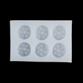 Molde de silicona con 6 cavidades redondas para decoración de fondant o botones DIY - 1#Redondo / Transparente