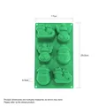 Green Christmas silicone cake mold with reindeer and snowman shapes 17x29.5x4.5cm - YH349 Sled Reindeer Snowman Mold / Green