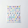 3D colorful star-shaped embossed nail art stickers with glossy resin jelly finish M-079 - Colorful Five-Pointed Star Style (M-079)