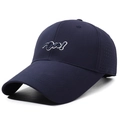 Berretto da baseball blu scuro traspirante con ricamo On! e fori di ventilazione - Blu navy