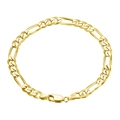 Elegant gold-plated S925 sterling silver Figaro chain with polished finish - 5MM Figaro Chain - 14K Gold / 16.5cm