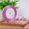 1cm pinkish purple satin ribbon roll for gift wrapping and hair braiding 45# - 45# Purple Pink