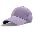 Classic light purple cotton six-panel baseball cap with curved brim and clean finish - M (56-58cm) / Light Purple