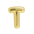 Glossy 18k gold plated 3D bubble letter T charm for adjustable bracelet bands - Gold Letter-T
