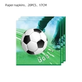Detailansicht von 20 Fußball-Papierservietten mit Goal-Schriftzug und Gras-Motiv - Servietten 20 Stück - 2 Fußball